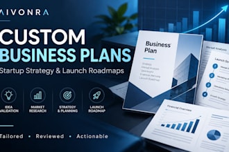 create a custom business plan and startup launch strategy