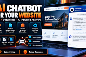 build an ai chatbot for your website using your data