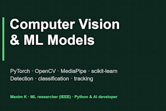 build a computer vision or machine learning model in python