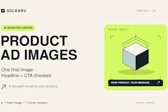 create an ai product ad image with checked text and branding