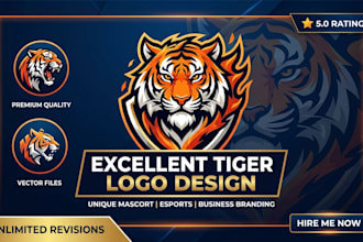 create wonderful and excellent tiger logo design