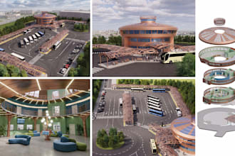 model and render commercial and industrial buildings from scratch