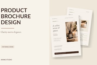 design a professional product brochure or catalog PDF