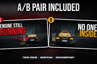design true crime and documentary youtube thumbnails