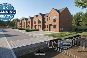 design suds strategy and drainage plans for small scale housing schemes