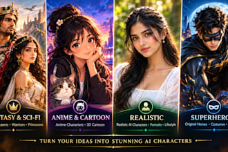 create unique ai character designs in any style