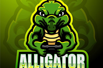 create fantastic wonderful alligator logo