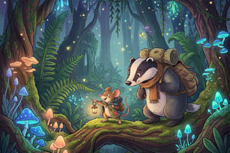 draw a digital cartoon illustration