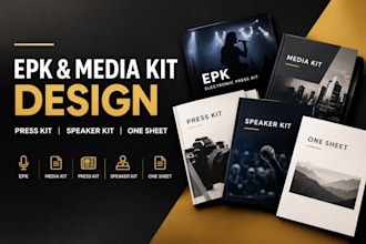 design epk, media kit, press kit, speaker kit, one sheet
