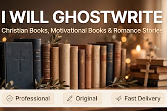 ghostwrite ebooks, christian books,motivational books,short and romantic storie