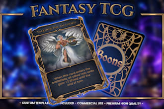 make fantasy trading card game templates