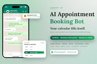build an ai appointment booking bot on whatsapp that reminds and rebooks