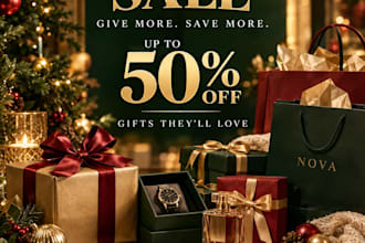 design your black friday, halloween,holiday sales flyer