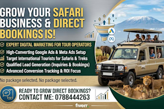 manage high converting tourism marketing for safari ads