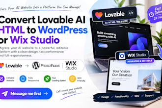 convert lovable ai html to wordpress or wix migrate ai website to wix studio