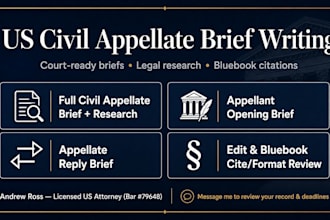draft a powerful US appellant opening brief with winning legal arguments