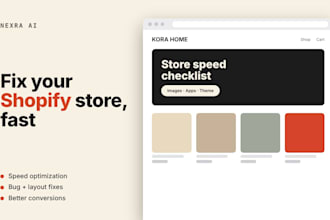 fix, update and speed up your shopify store