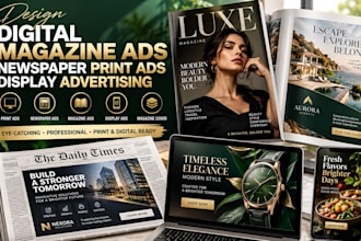 design digital magazine ad newspaper print ad display advertising magazine cover