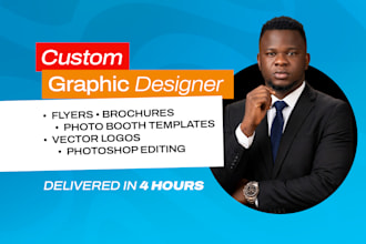 be your graphic designer, 4 hours delivery