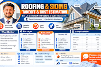 do roofing and siding takeoff and cost estimation