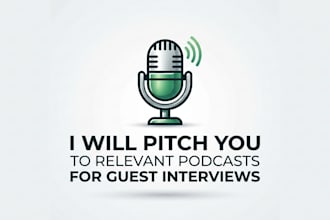 pitch you to relevant podcasts for guest interviews