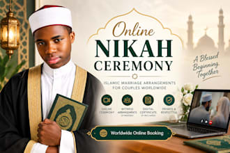 officiate your online islamic nikah ceremony with witnesses