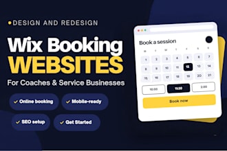 design or redesign wix booking website for coaching class event form wix service
