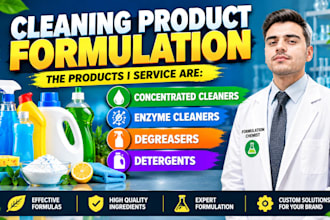 formulate concentrated cleaners, enzyme cleaners, degreasers and detergents
