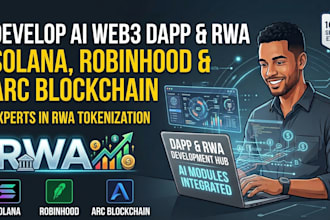 develop ai web3 dapp, rwa on solana robinhood arc blockchain