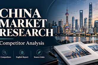 research the china market and analyze your competitors