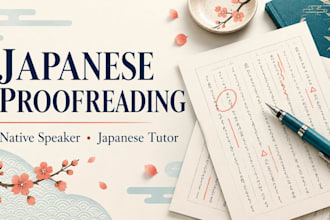 proofread and edit your japanese text to sound natural