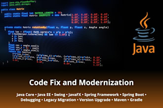 fix, update, or modernize your legacy java application
