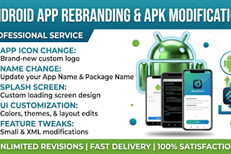 do android app rebranding, icon change and app modification