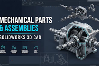 model mechanical parts and assemblies in solidworks