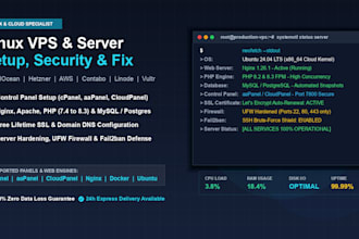 setup configure and secure linux vps cpanel or cloud server