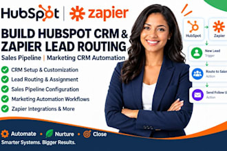 build hubspot crm zapier lead routing salepipeline marketing crm automation