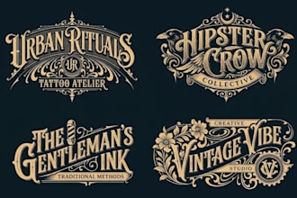 do custom lettering victorian style design