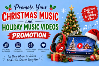 promote your christmas music and holiday music videos promotion