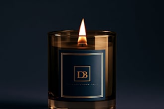create an elegant luxury candle brand design
