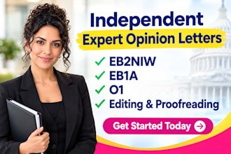 do US expert opinion letters for eb1a eb2niw and o1 petition