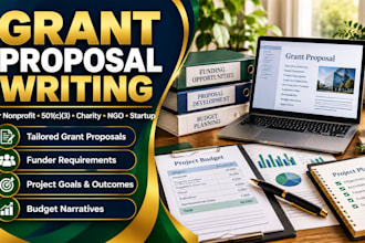 write grant proposal for nonprofit 501c3 charity ngo startup review rfp rfa rfq