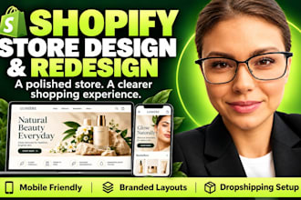 design or redesign your shopify website and shopify dropshipping store