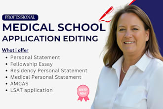 edit medical school secondary applications, law school personal statements