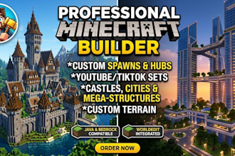 build custom minecraft structures, maps, or youtube sets