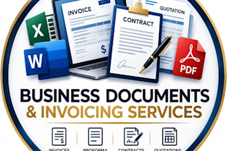 handle professional business invoices and contracts