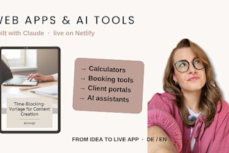 build your web app and launch it on netlify and playstore