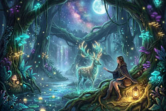 create a beautiful digital illustration