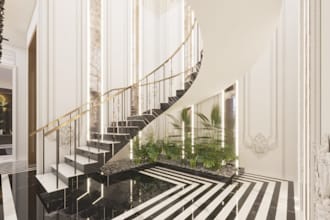 design modern 3d staircase floating stair 3d staircase rendering custom handrail