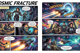 create ai comic book, illustrations any style