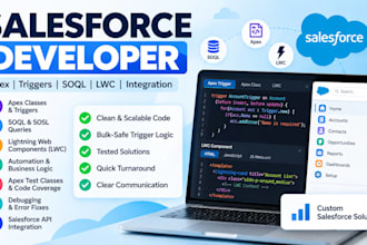 develop salesforce apex triggers, classes, soql and lwc